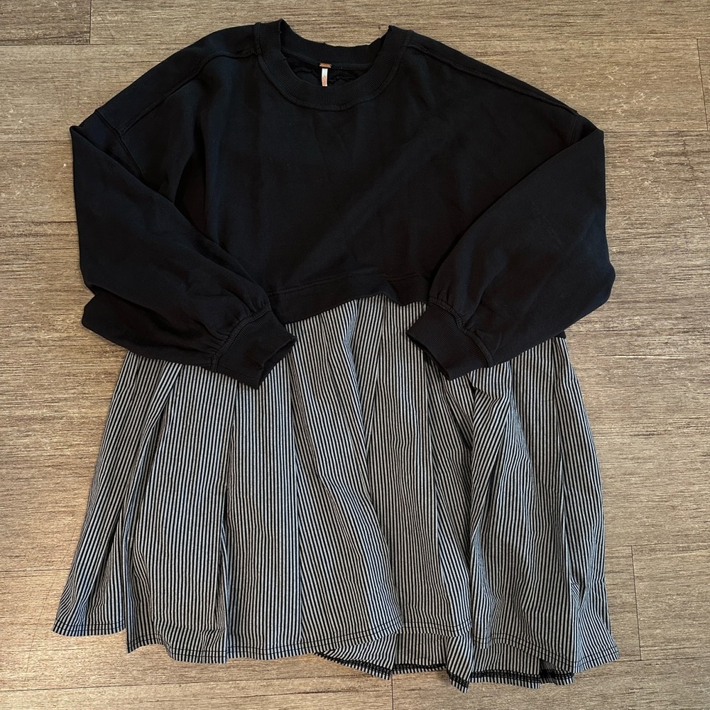 Free People Eleanor Striped Sweatshirt Dress - Picture 2 of 6